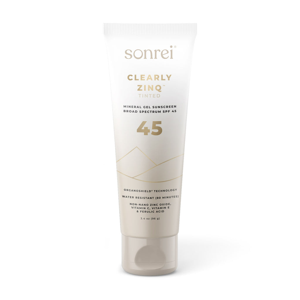 Sonrei Clearly Zinq Tinted SPF 45 is a premium mineral sunscreen that rubs in clear and feels great on your skin.